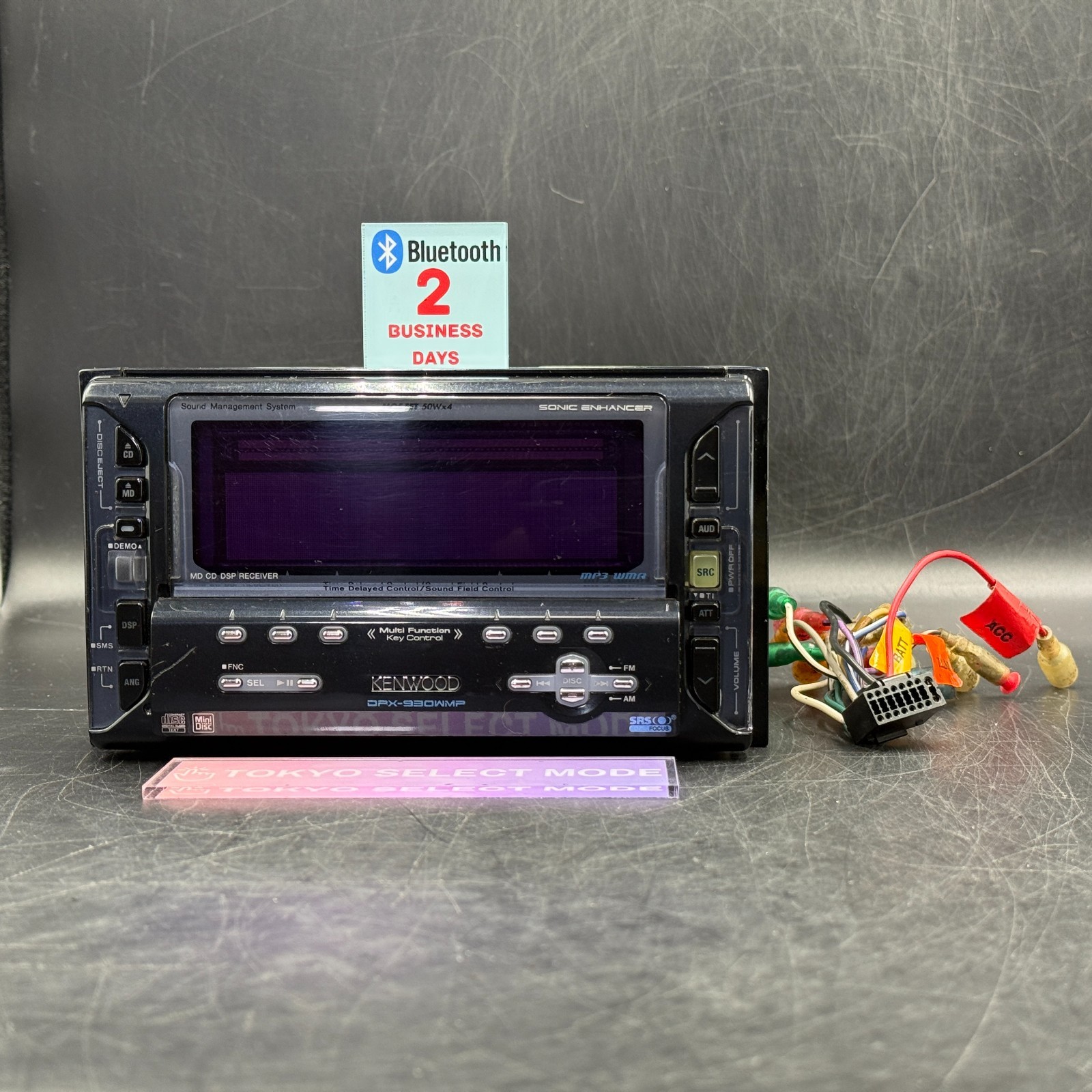 Kenwood DPX-930WMP 2DIN Car Audio CD MD Player Added Bluetooth DSP Tested Stock