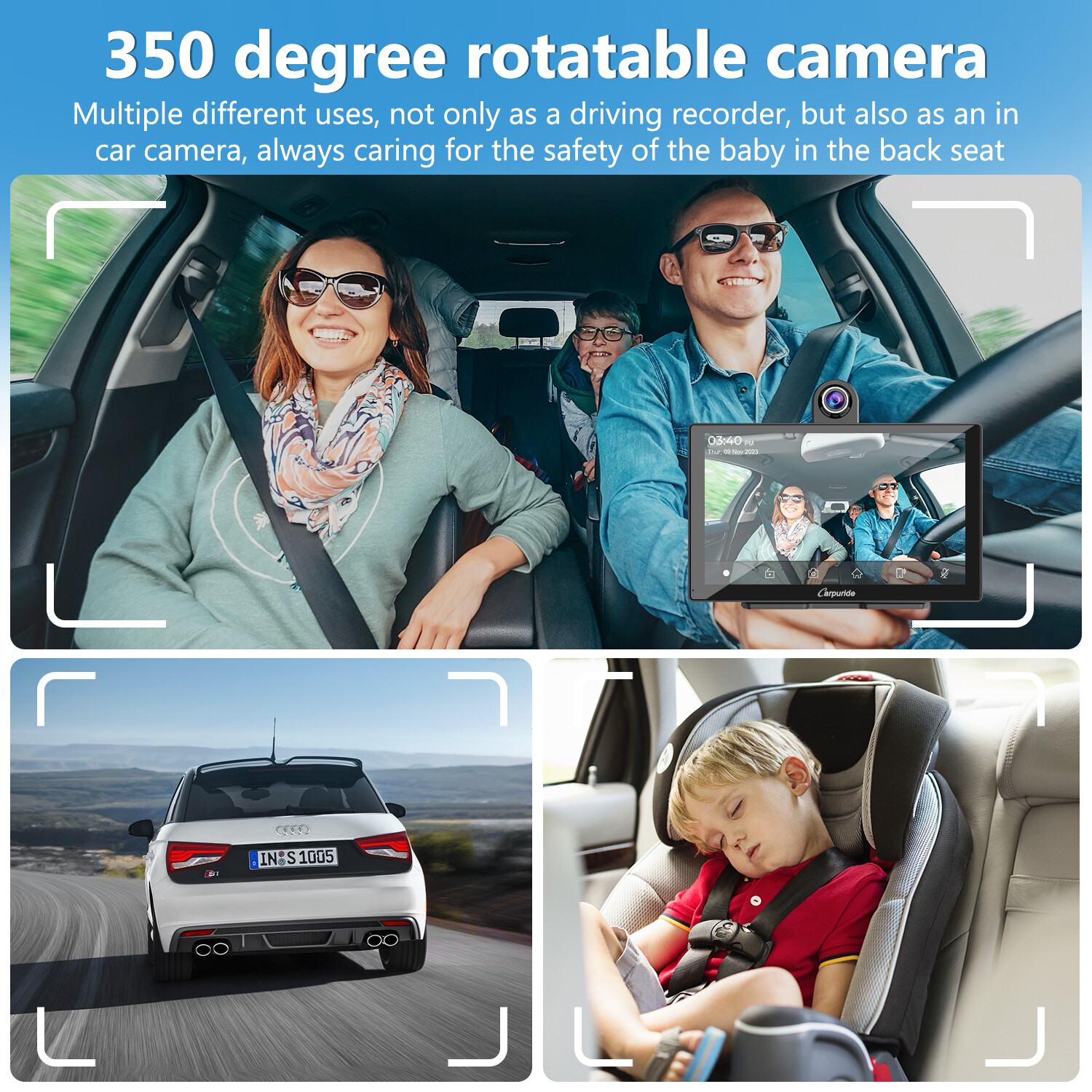 Carpuride 9″ Car Bluetooth Wireless Apple CarPlay Android Auto TouchScreen Radio