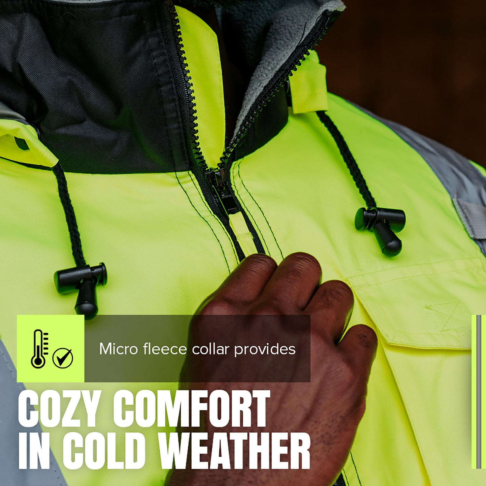 Hi Vis Safety Bomber for Men – Waterproof, Reflective, ANSI Class 3, Winter R…