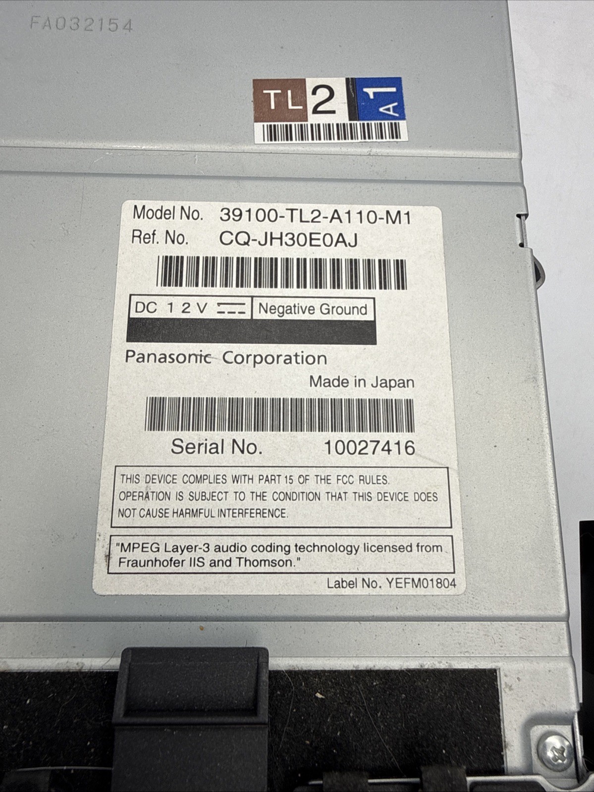 2010 2011 2012 2013 2014 Acura TSX AM FM XM CD radio receiver wout navigation