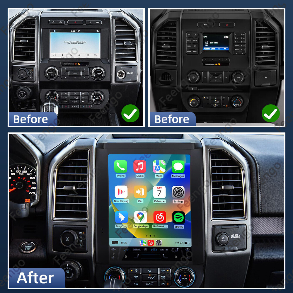 12.1″ For Ford F150 2016-2021 Carplay Android 13 WiFi Car Stereo Radio GPS Navi