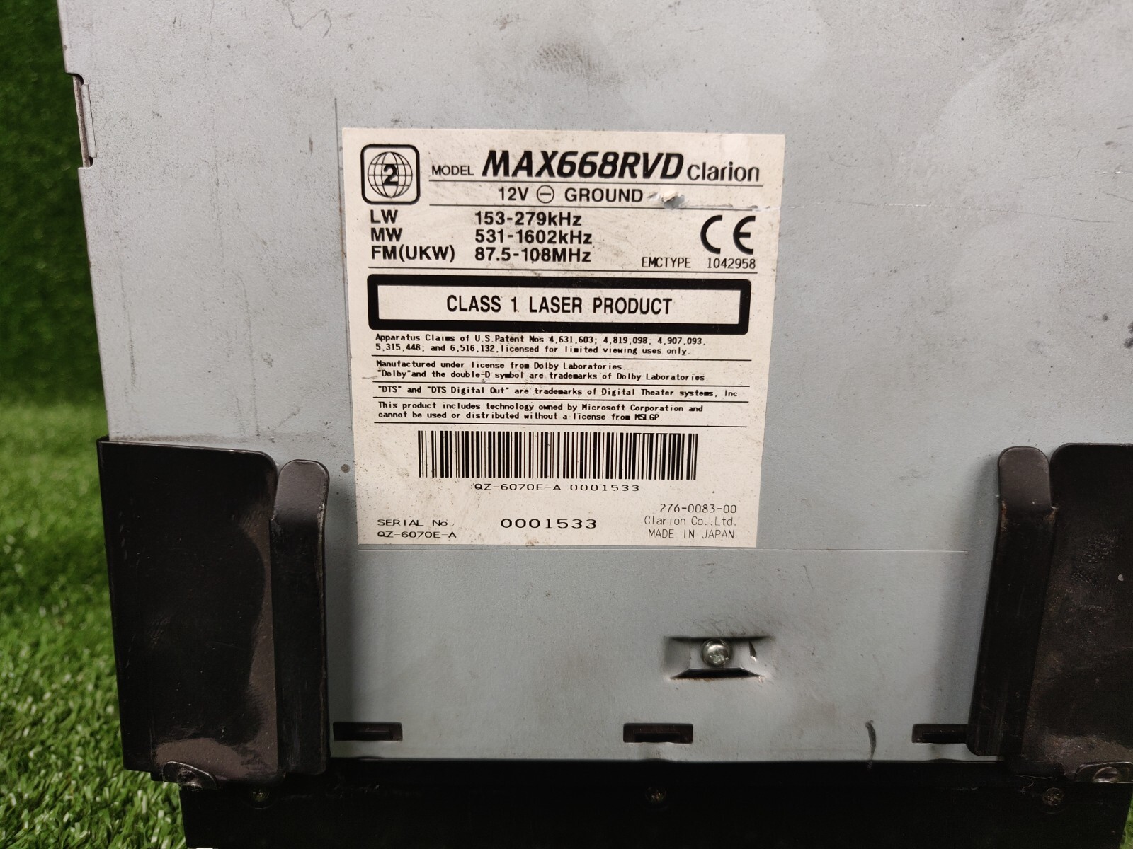 Clarion Max668rvd Max 668 Rvd Original Car Radio