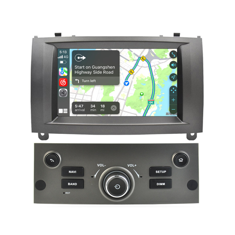 For Peugeot 407 2004-2011 Car Stereo Radio 8-Core Android 12 Carplay GPS 2+32G