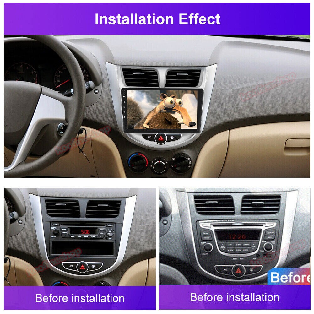 For 2012-2017 Hyundai Accent Apple CarPlay Car Radio Android 15 GPS Stereo WIFI