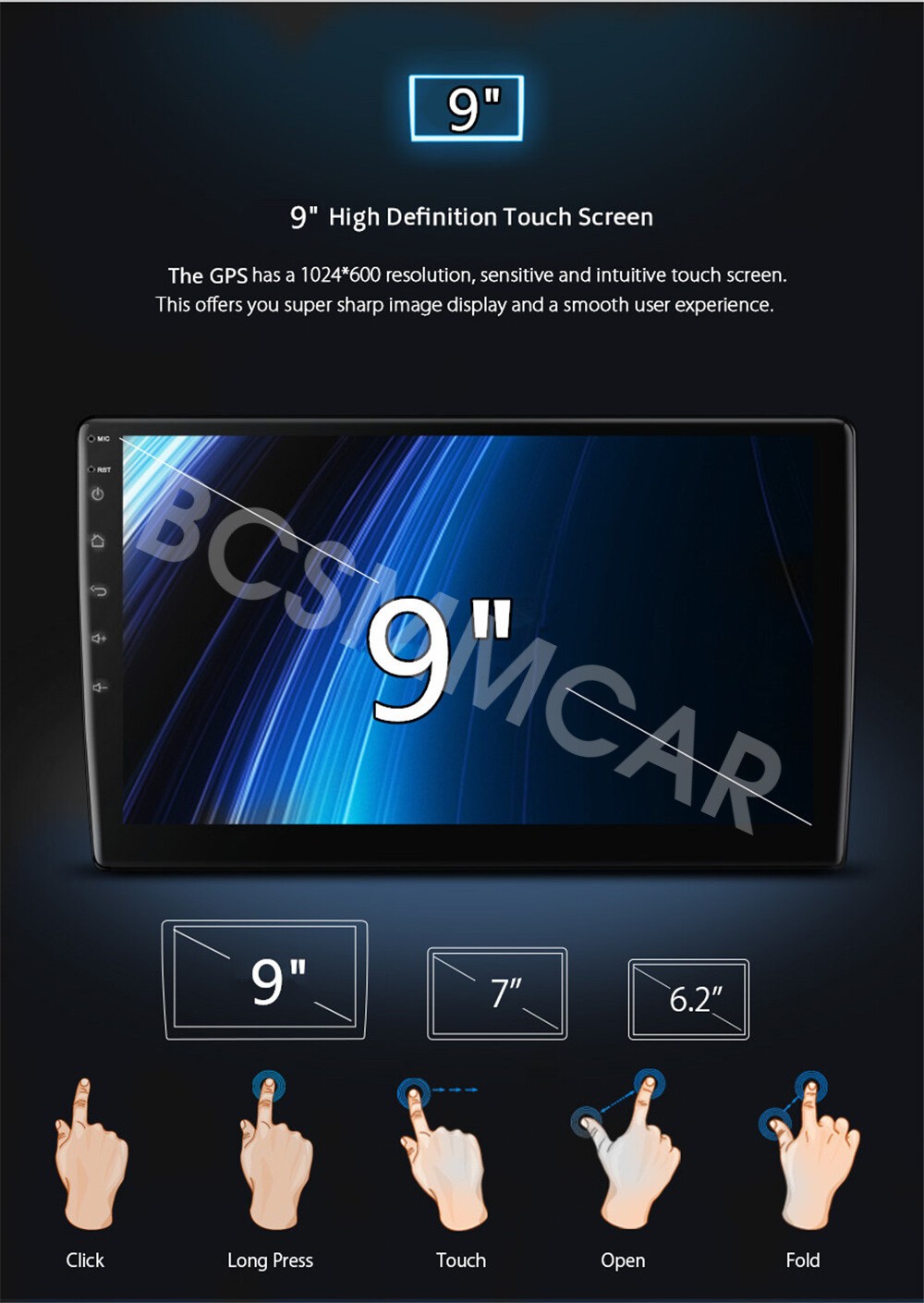 2 Din Car MP5 Player Stereo Radio Touch Screen Fit For 2015-2019 Subaru Outback