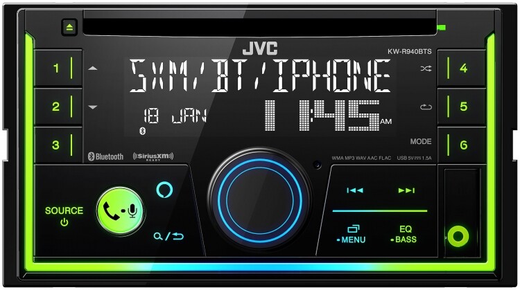 JVC KW-R940BTS 2-Din LCD Bluetooth Car Stereo + 4x Audiotek K69.5 -6×9″ Speaker