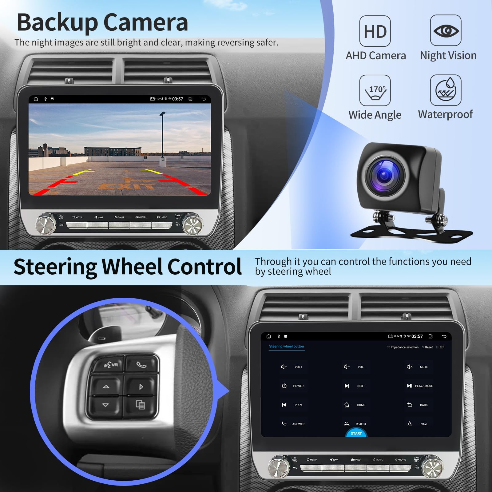 Car Radio for Dodge Challenger & Avenger 2008-2014 Stereo 4+32GB, Black