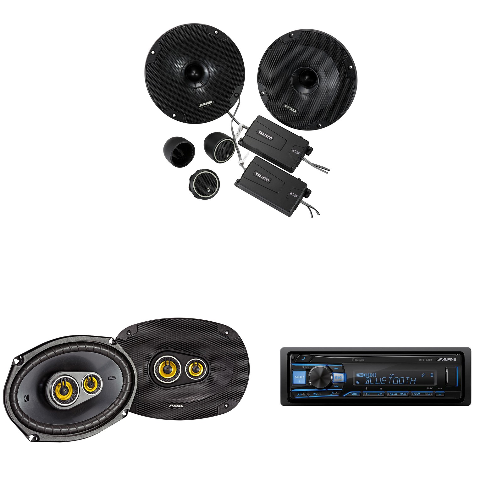 Alpine UTE-63BT Mech-less Digital Media Receiver with Bluetooth® Wireless Tec…