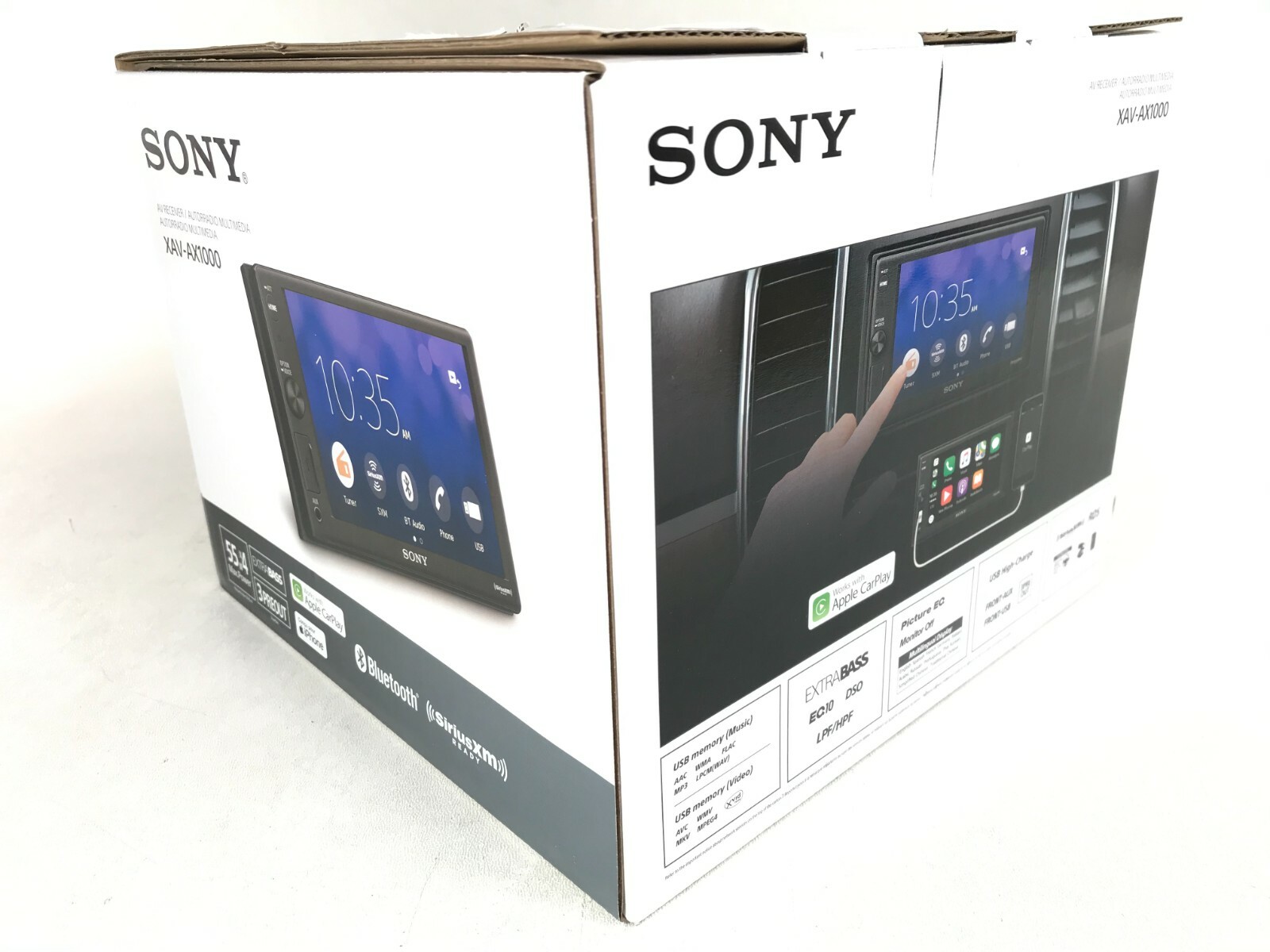 Sony XAV-AX1000 Bluetooth Multimedia Apple CarPlay iPhone AM FM XM USB Aux 6.2″