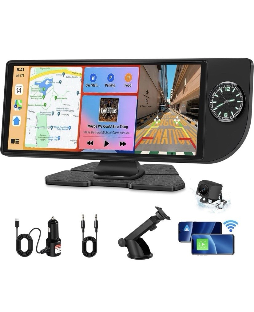 MINQO 10.26” Car Mp5 Player Touchscreen Wireless CarPlay Android Auto DVR