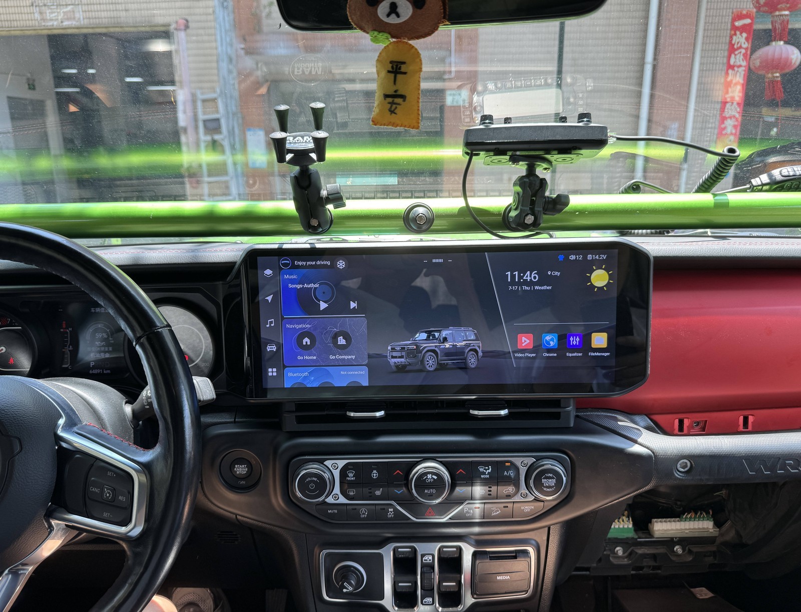 15″Car Radio For Jeep Wrangler Jl Gladiator 2018-2023 Gps Navigation Stereo 128G