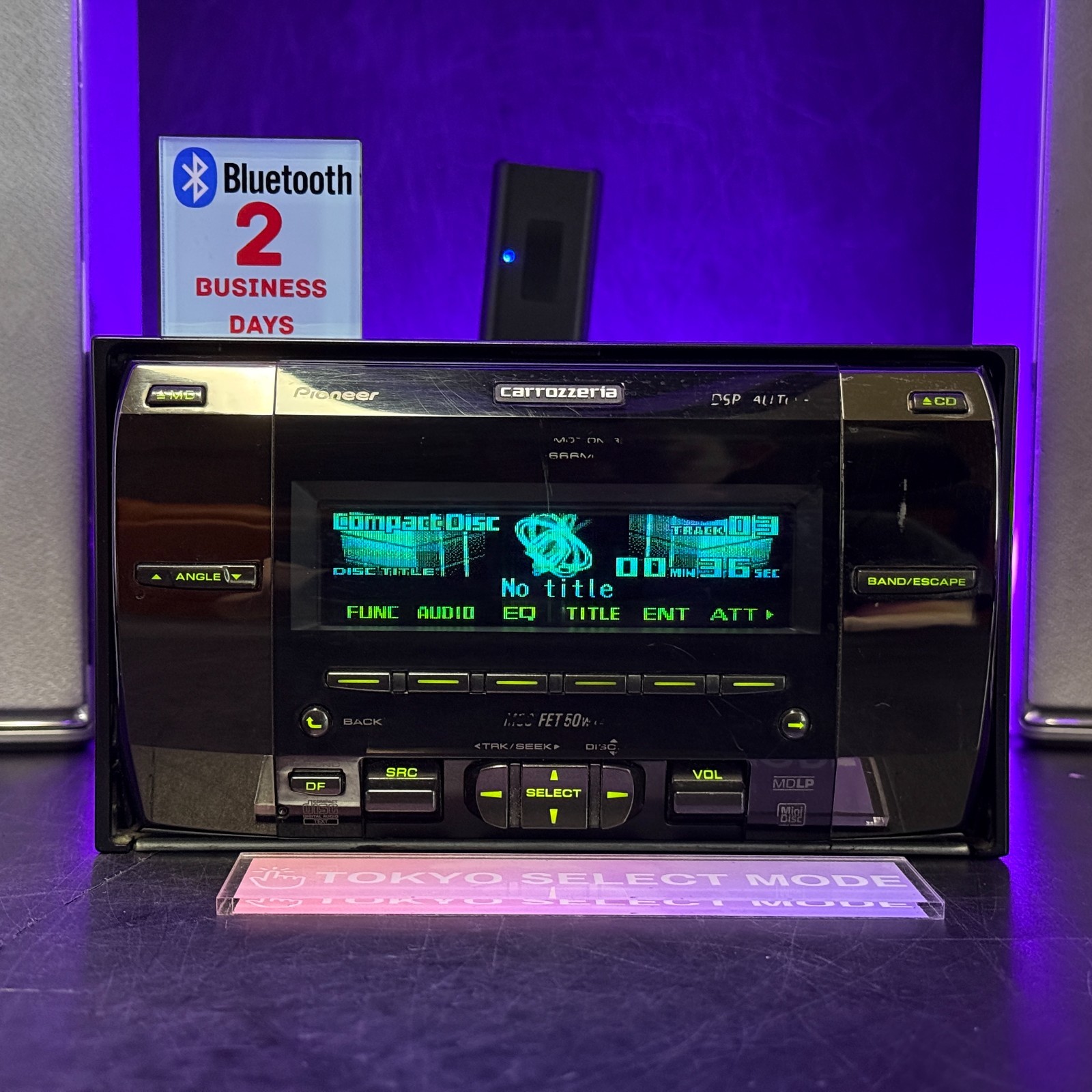 Pioneer Carrozzeria FH-P666MD 2DIN Car Audio CD MD Player Added Bluetooth Stock