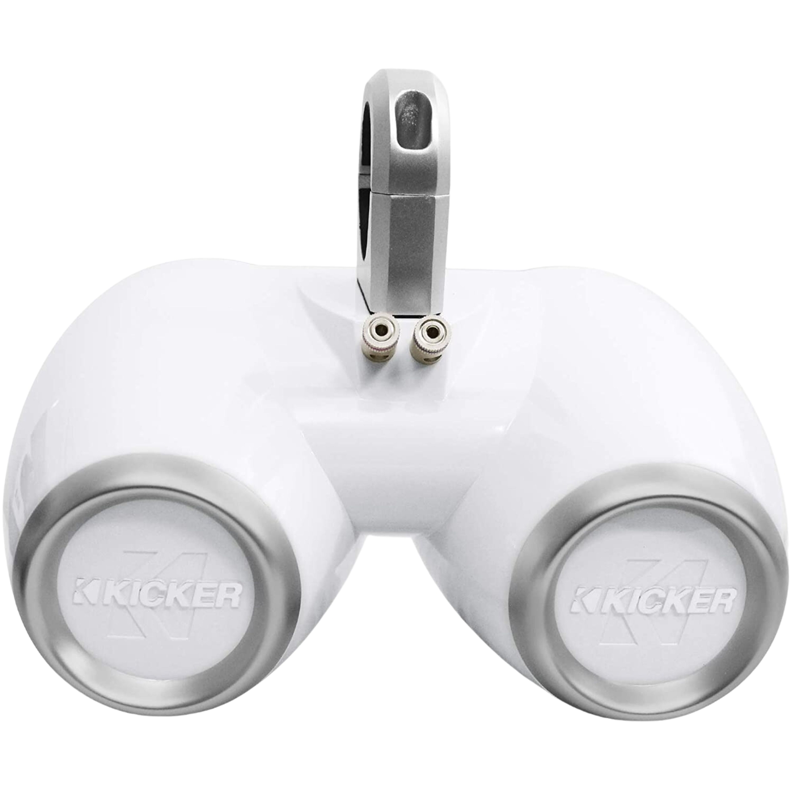 Kicker Pair Of White Dual 6.5″ Wakeboard Tower Speaker Enclosures 12KMTEDW