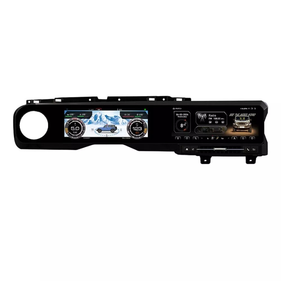Dual Screen Car Radio for Jeep Wrangler JL Gladiator 2018-2022 Stereo Upgrade