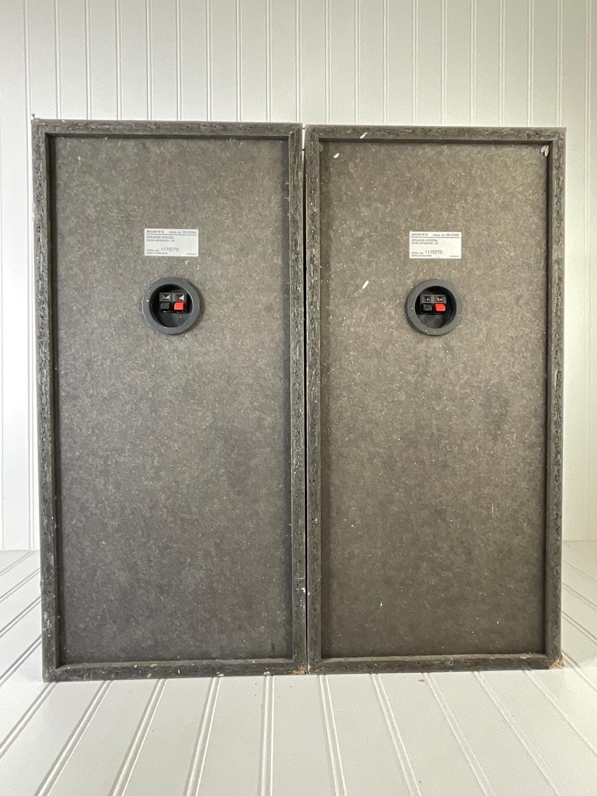 Sony SS-ZX66i Speaker Pair Horn Tweeter Woofer System Used