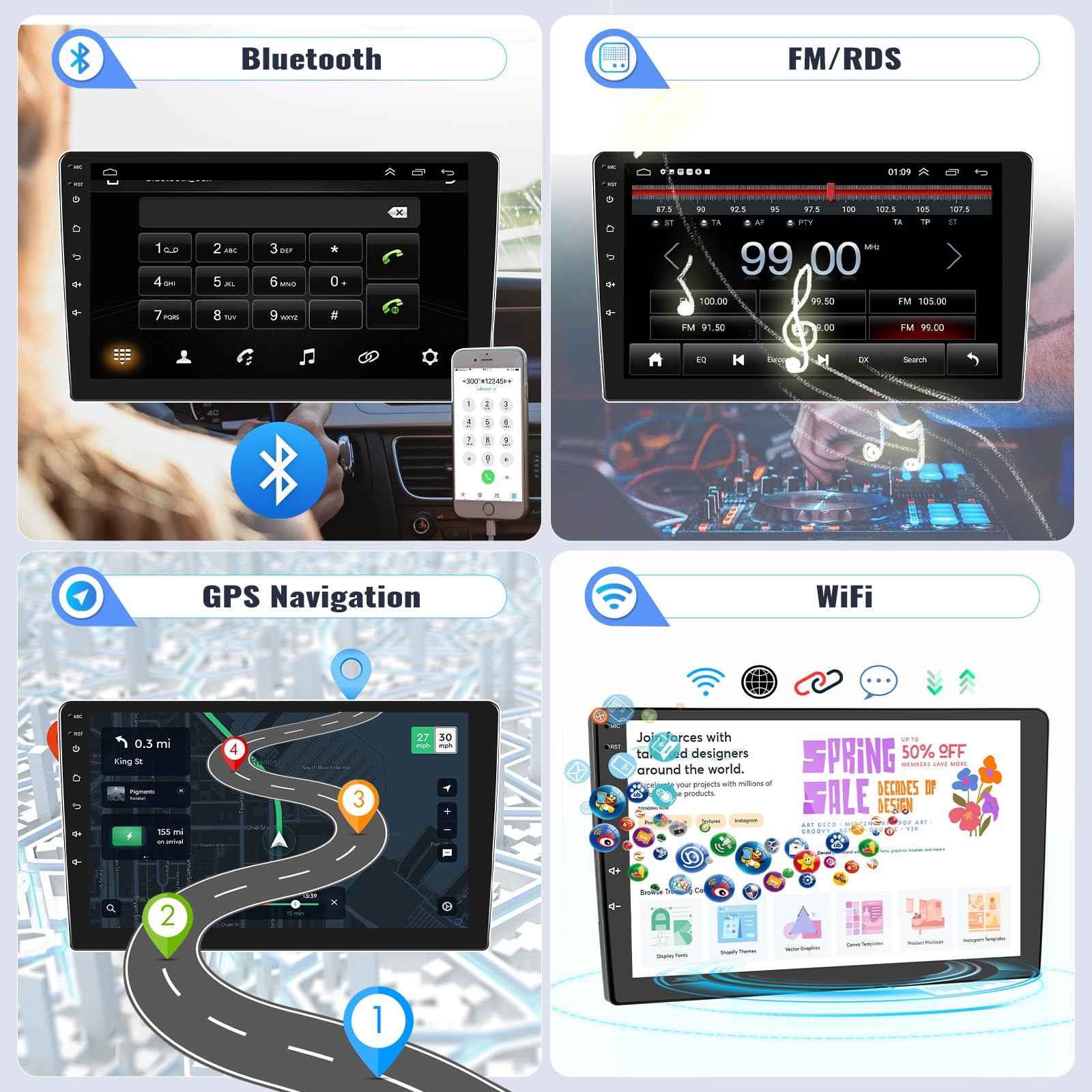 2G+64G Android Car Stereo Radio for Honda Fit Jazz 2008-2013 Right Drive CarP…