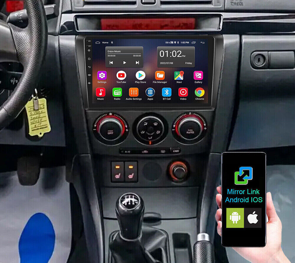 For Mazda 3 2004-2009 Android 12 Apple Carplay Car Stereo Radio GPS Navi 2+32GB