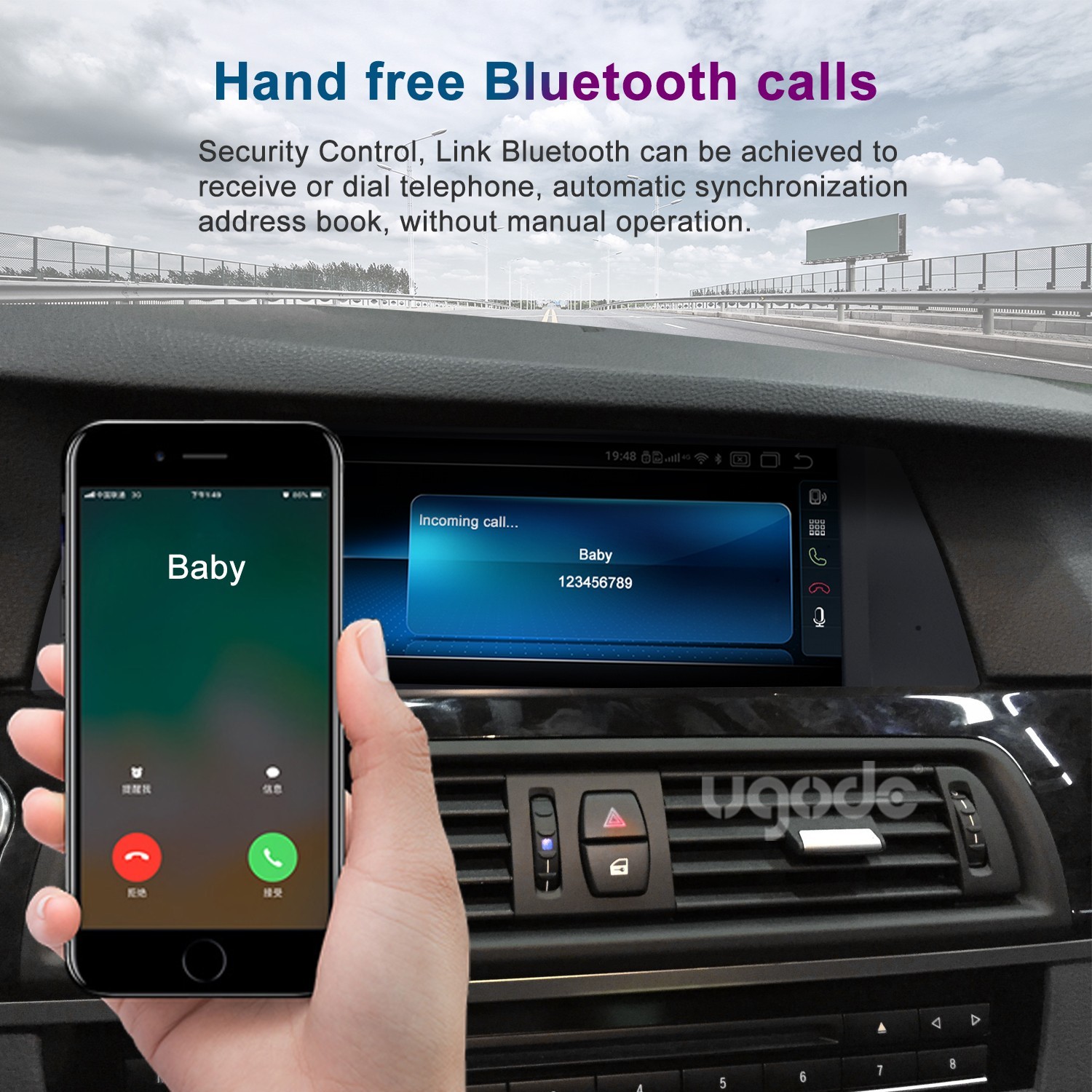 Ugode 10.25inch Android Screen Upgrade CarPlay GPS BMW 5 Series GT F07 NBT