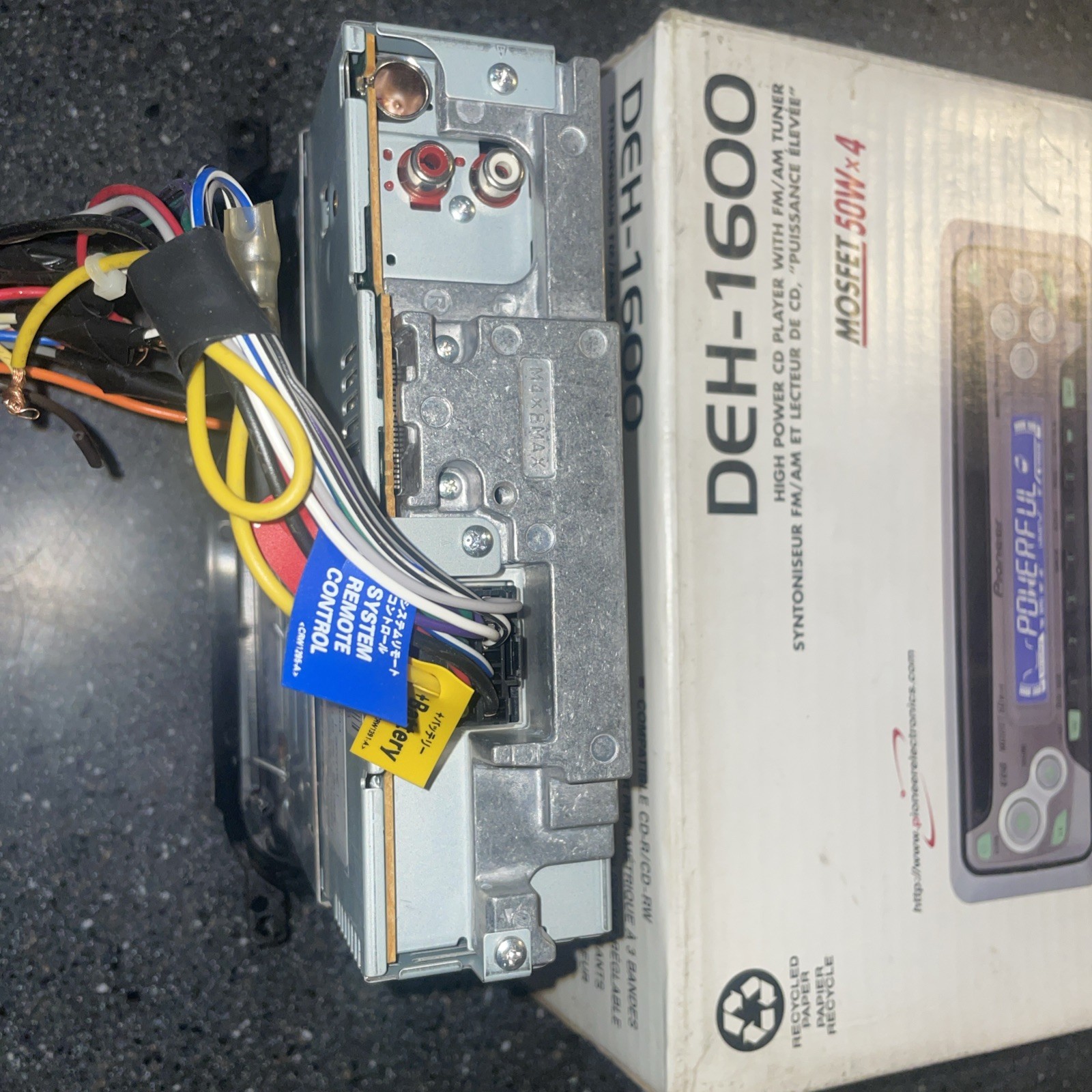 Vtg Pioneer DEH-1600 Super Tuner III Car CD Player High Power Mosfet 50×4 W Amp