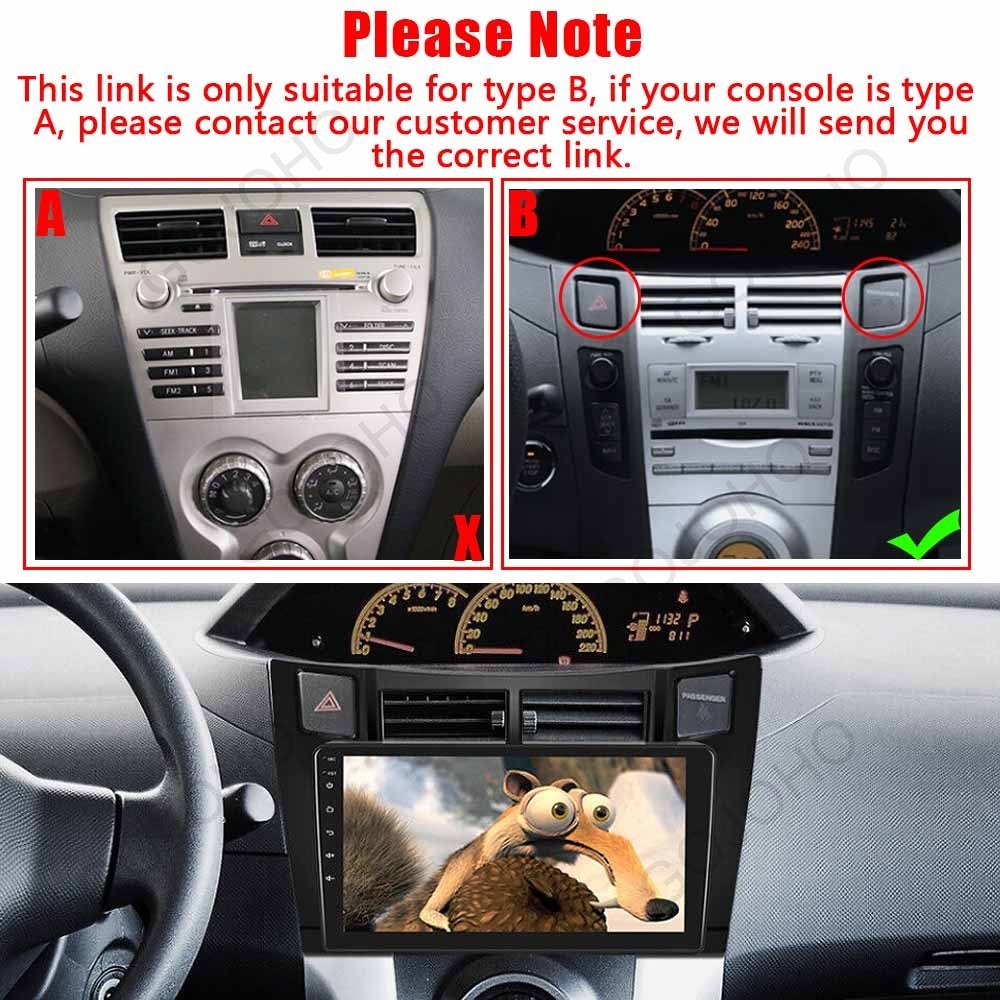 For Toyota Yaris 2008-2011 Android 15 Car Stereo Radio GPS Apple Carplay Camera
