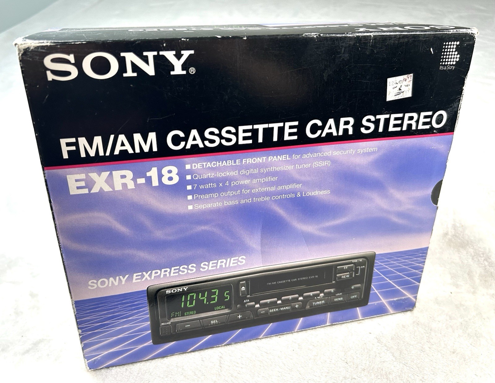 Vintage Sony EXR-18 FM/AM Cassette Car Stereo *READ* NOS RARE