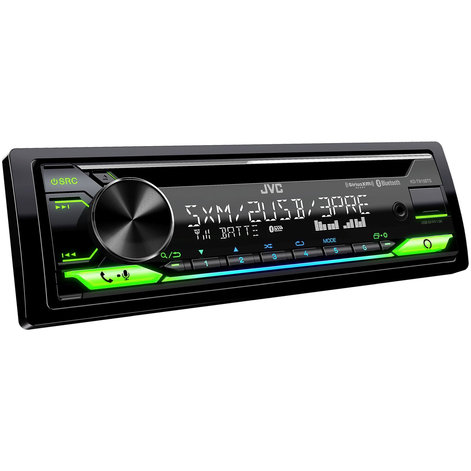 JVC KD-T915BTS CD BT Dual USB AUX Alexa SirusXM Satellite Radio Tuner
