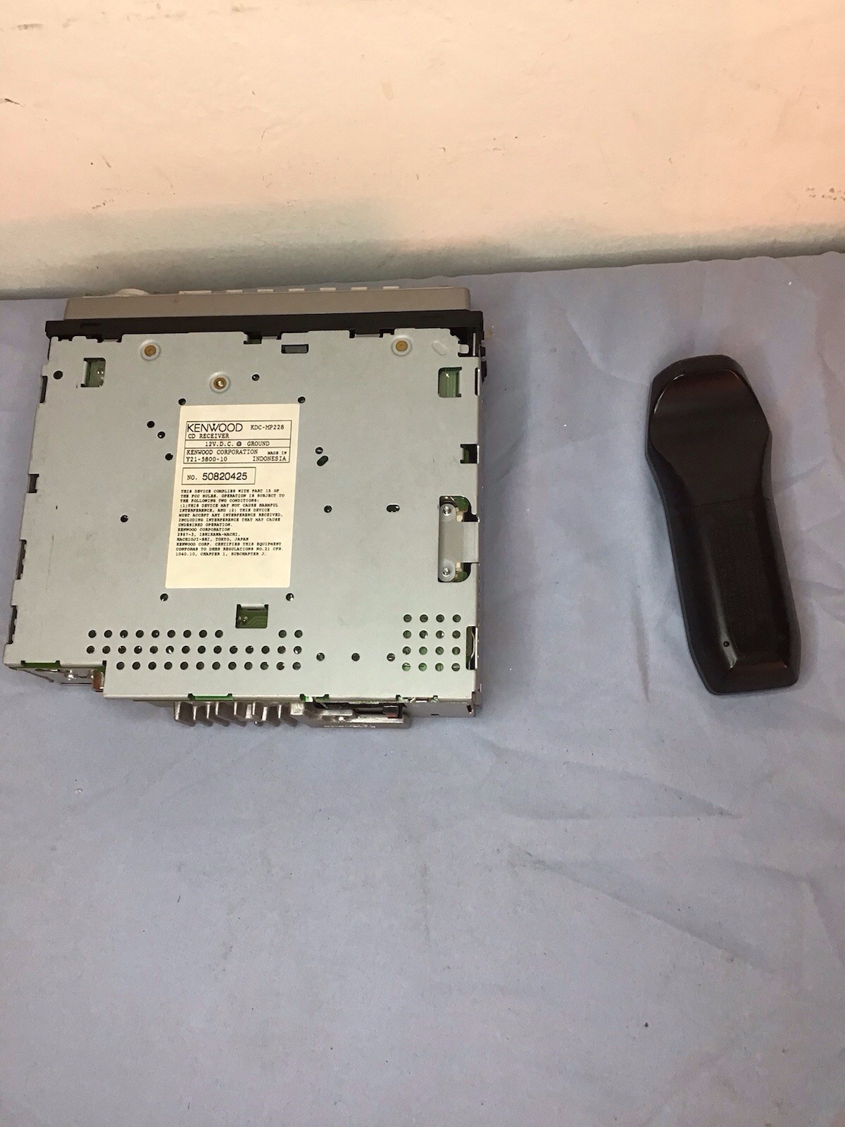 Used Untested Kenwood KDC-MP228 With Detachable Face & Remote