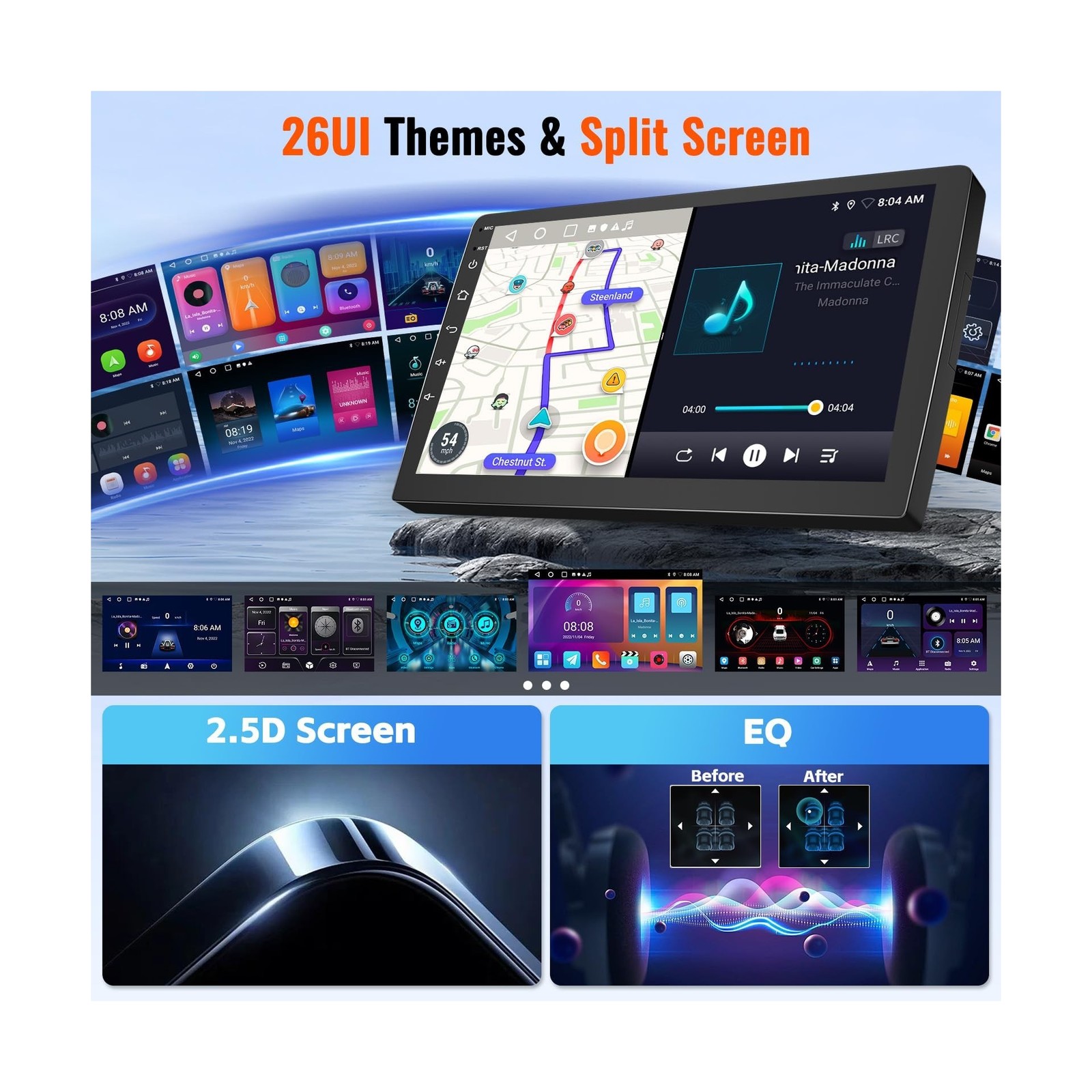 Android 15 Car Stereo for Hyundai Sonata 2009 2010 (Manual A/C) Wireless CarP…