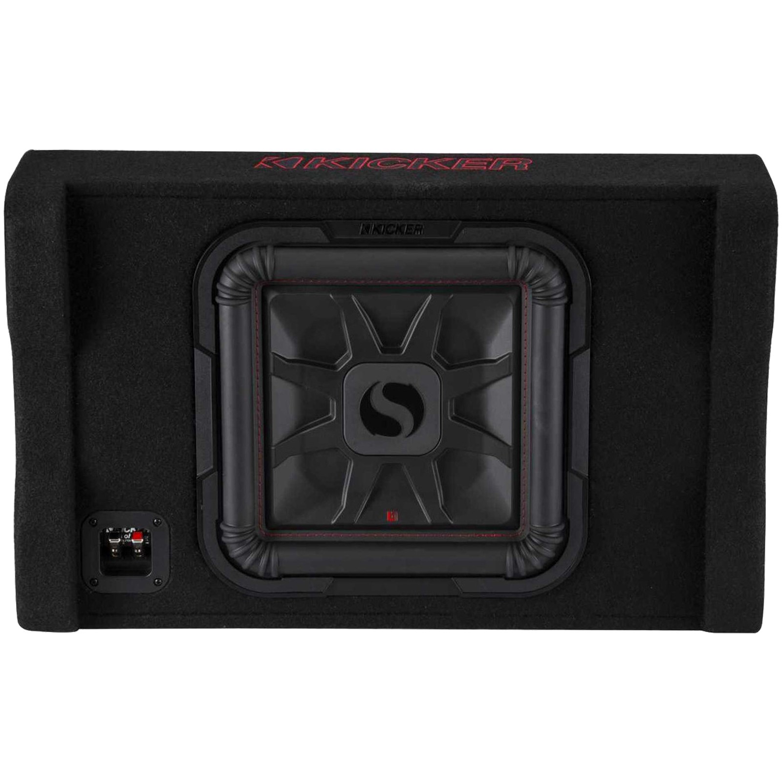 1 Pair (Qty 2) of Kicker 12″ 1000W Down Firing Sub Enclosure, Bass Knob w/ Wire