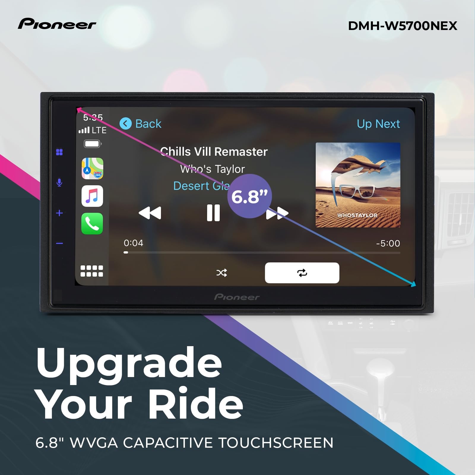 Pioneer DMH-WC5700NEX 6.8″ Capacitive Touchscreen, Amazon Alexa, Hi-Volt RCA