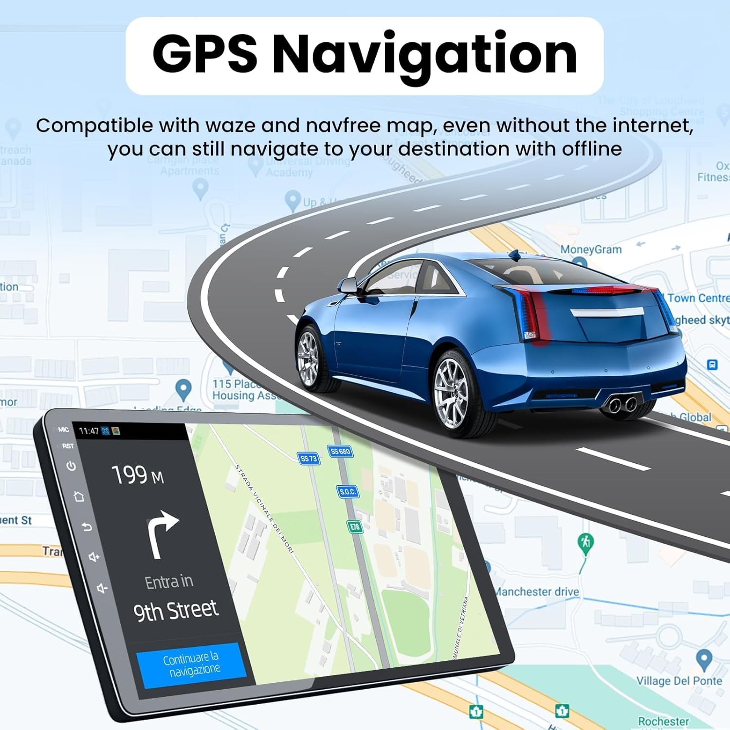 Android 13 CarPlay For 2003-2006 Jeep Wrangler TJ 9″ IPS Screen Radio GPS WIFI