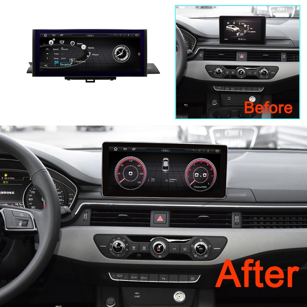 12.3″ For Audi A4L 2017-2021 Car Stereo Radio GPS Carplay WiFi 4+64G Android 14