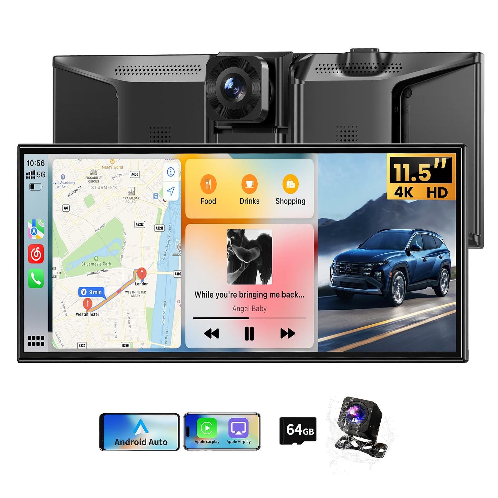 Veralady CarPlay Screen 11.5″ Black