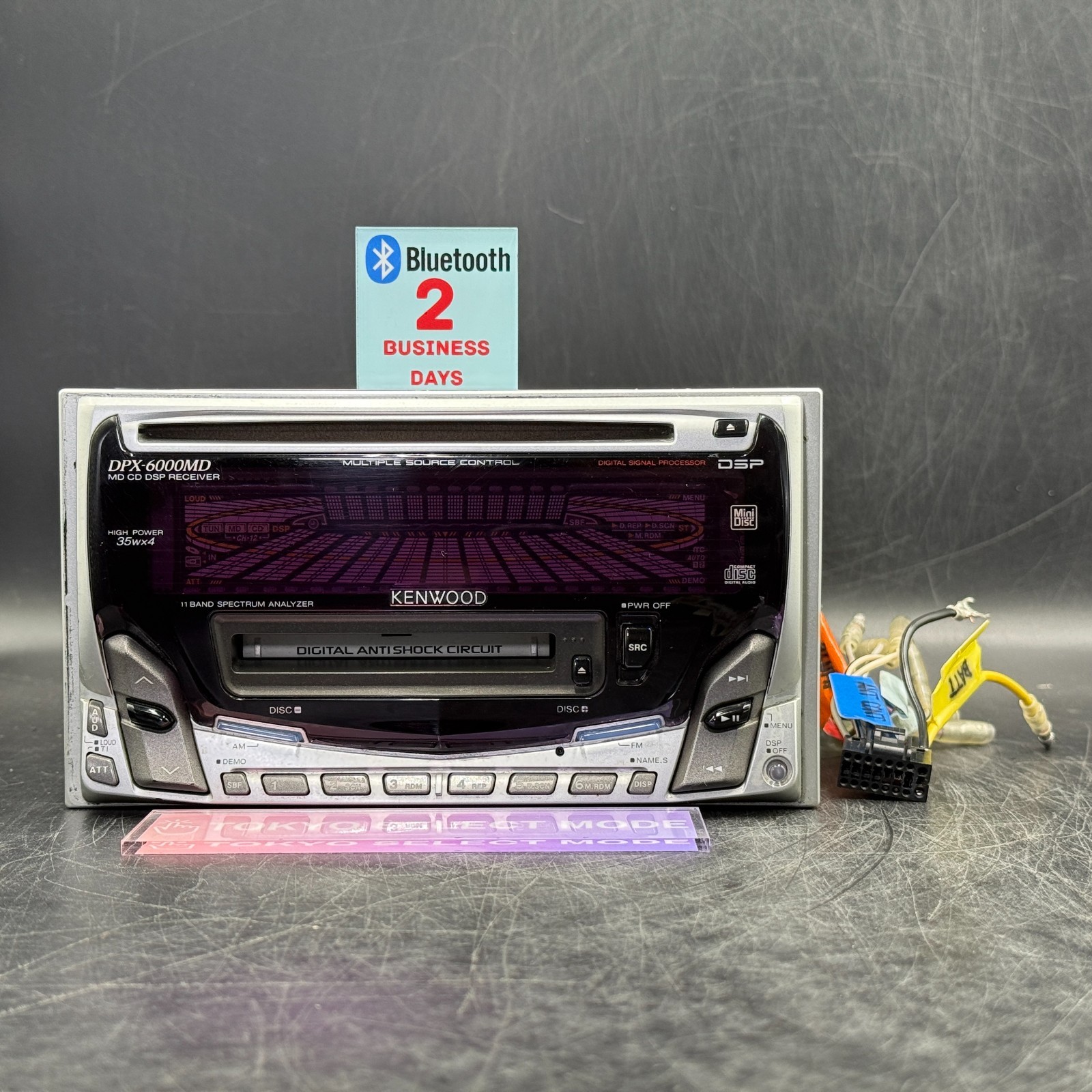 Kenwood DPX-6000MD 2DIN CD MD Car Audio Added Bluetooth JDM DSP Tested In Stock