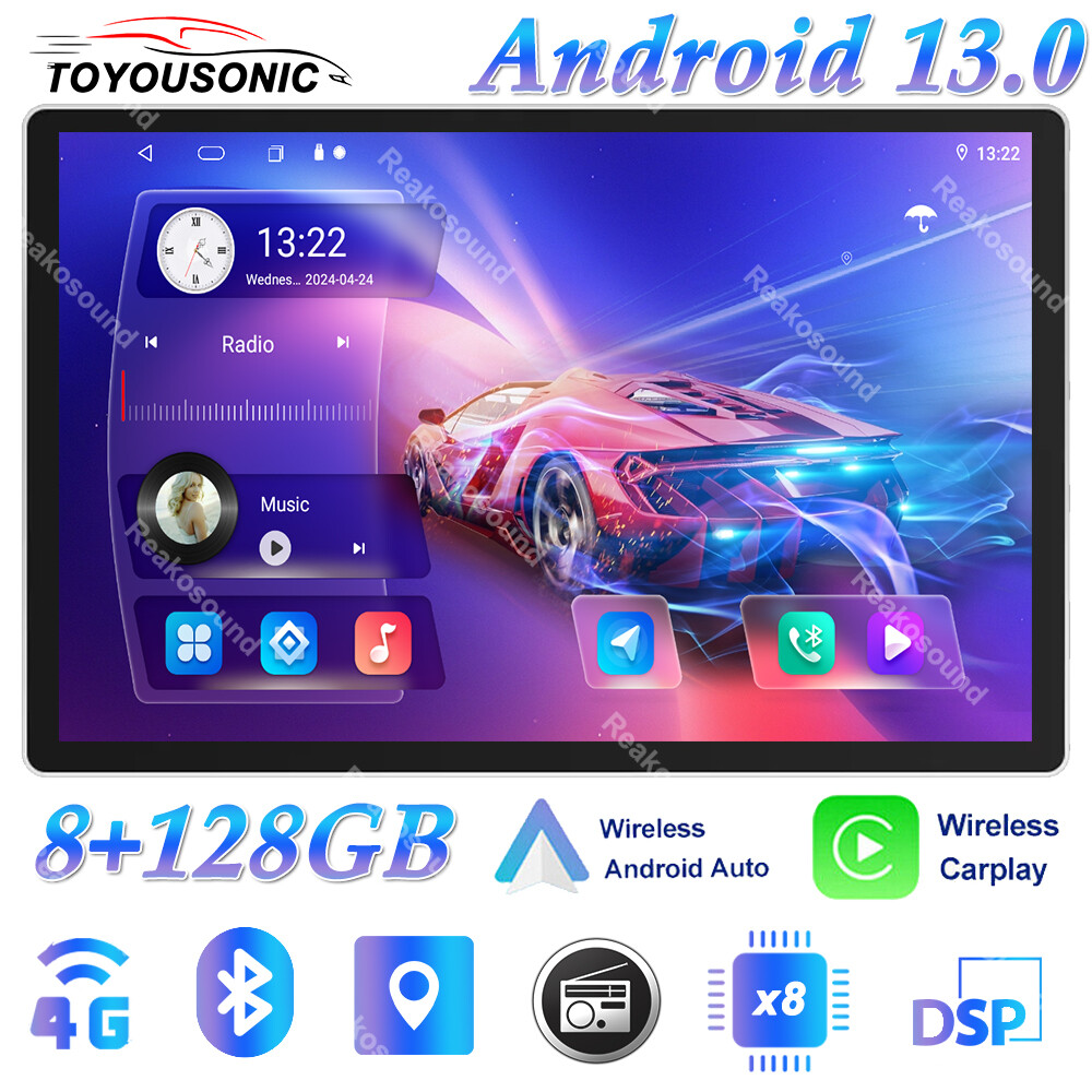 Double 2 Din 13.1” Andriod 12 Carplay Car Radio Stereo GPS Wifi Touch Screen