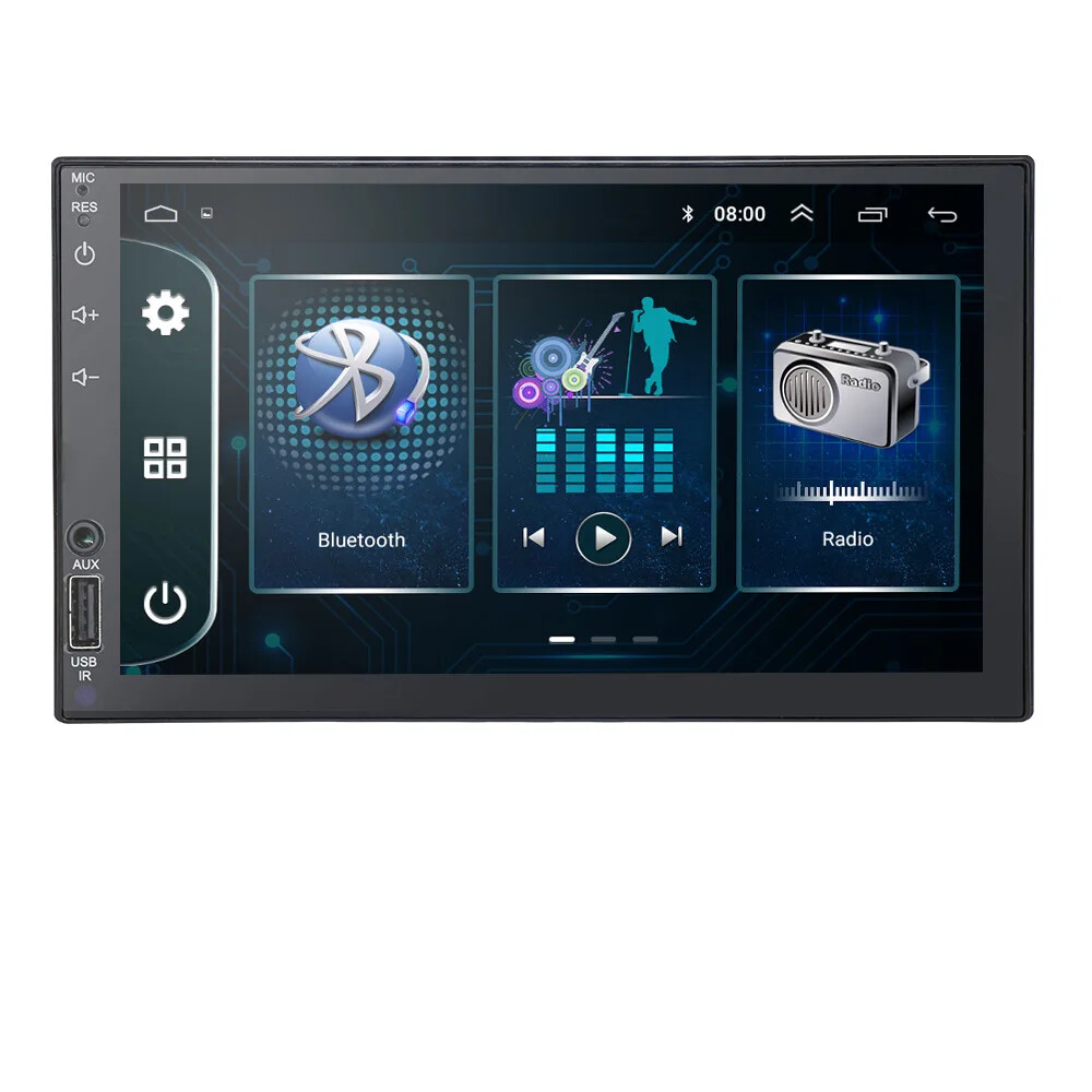 2 Din 7 Inch Touch Screen Rear Camera Aux Tape Multimedia Dvd Mp5 Radio Double
