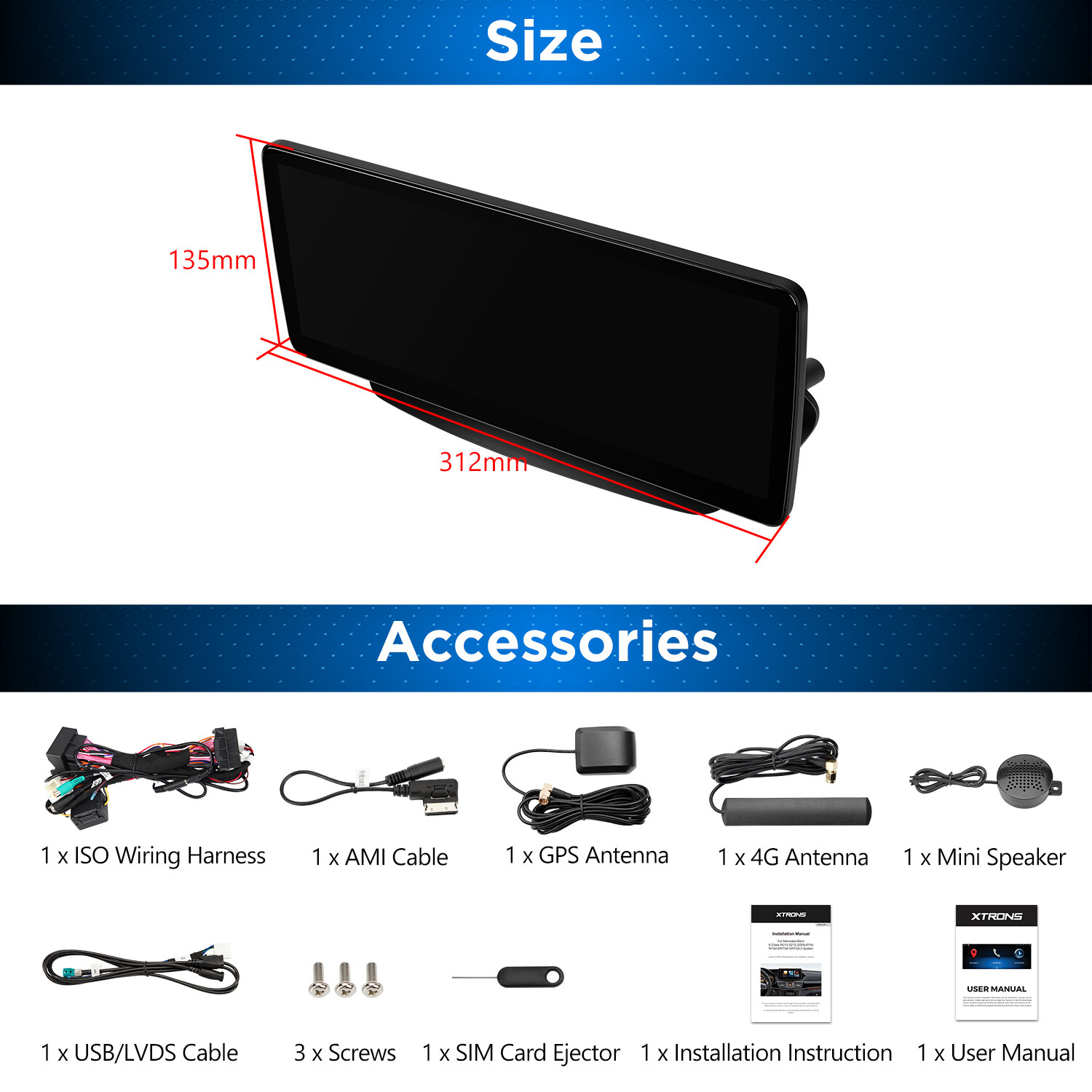 12.3″ Android 13 Octa-Core Car Stereo GPS Navi For Benz E-Class A207 C207 NTG4.0