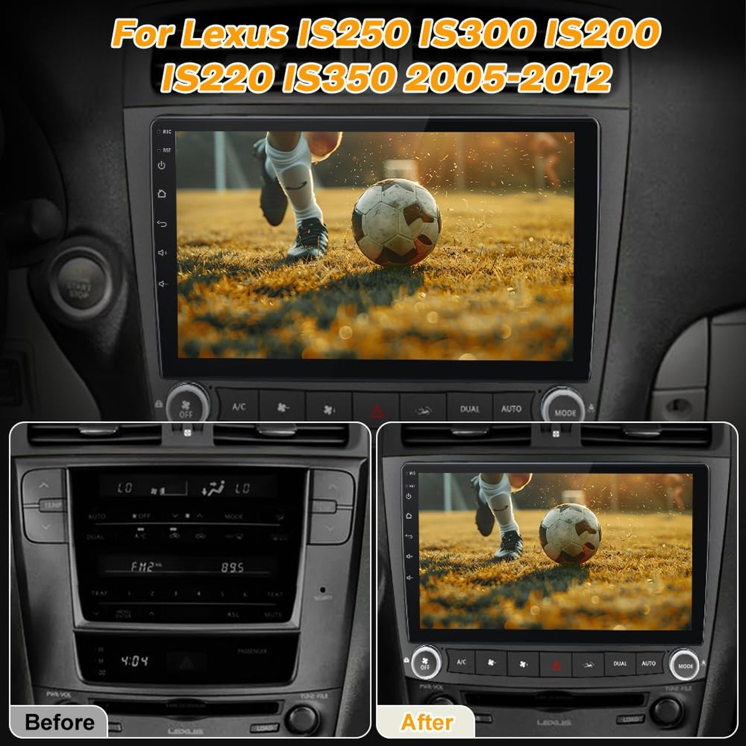 Android 13 Car Radio Stereo for Lexus IS250 IS300 IS200 IS220 IS350 2005-2012…