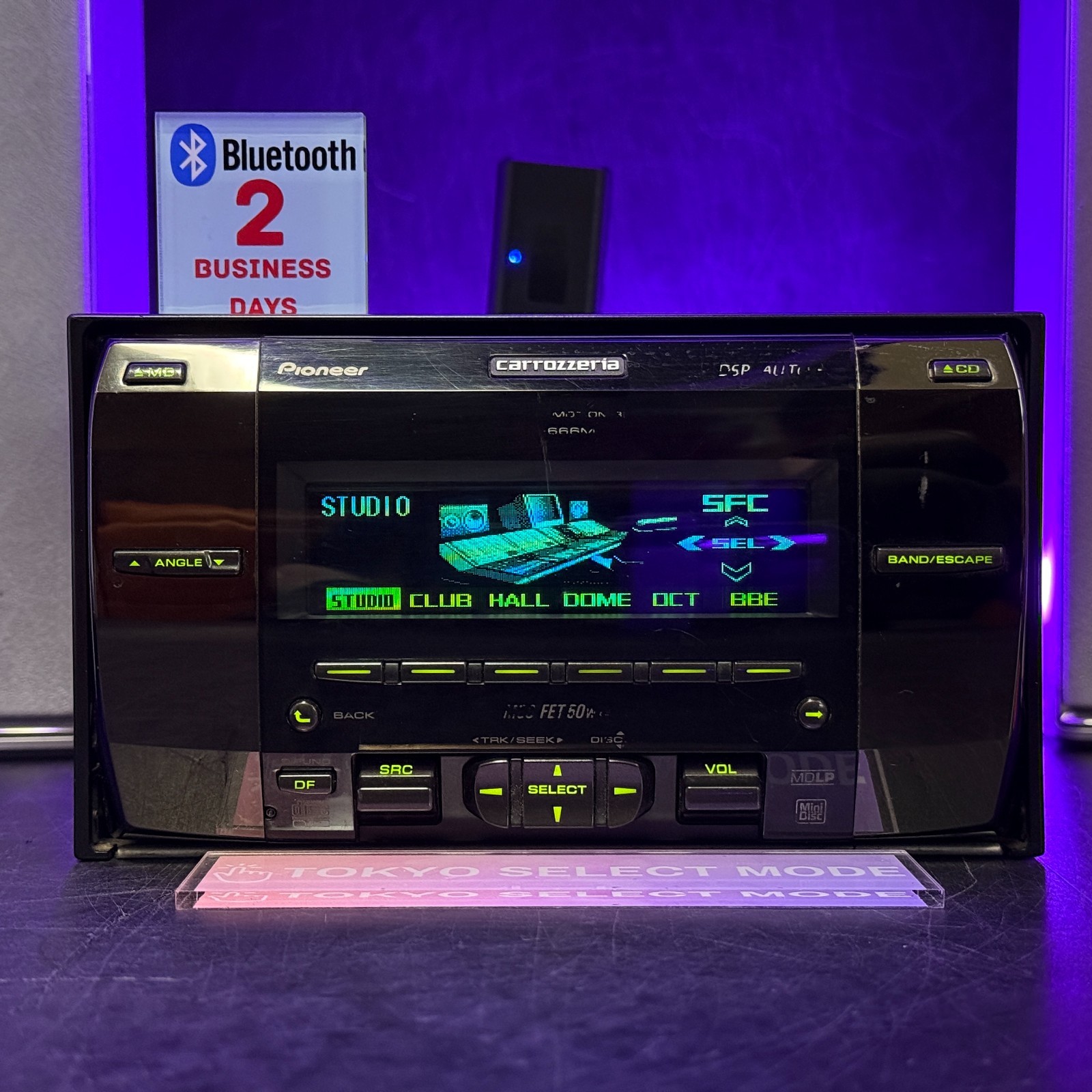 Pioneer Carrozzeria FH-P666MD 2DIN Car Audio CD MD Player Added Bluetooth Stock