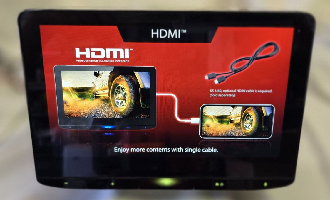 JVC KW-Z1000W 10.1″ Digital multimedia receiver w/floating touchscreen display.