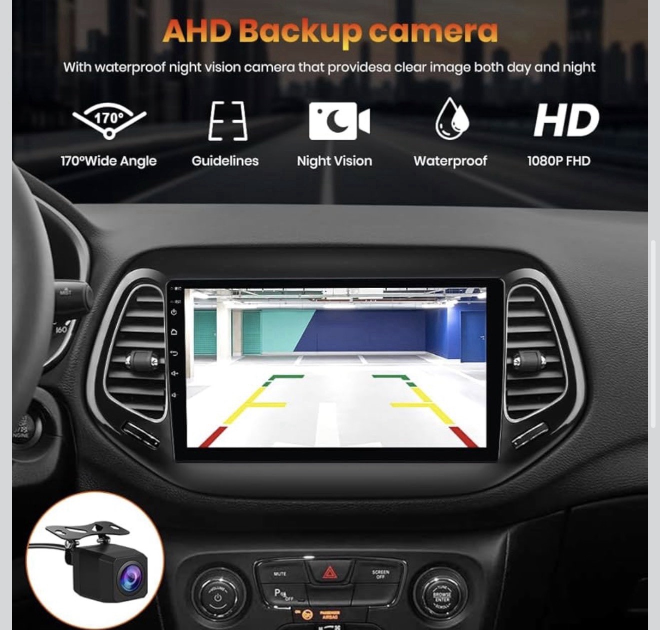 Android 13 Car Stereo for Jeep Compass 2017-2020 10″ Touchscreen Radio