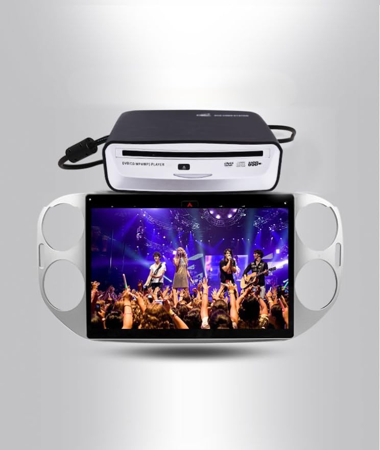 Car External Universal CD Player USB Slot-Load Blue