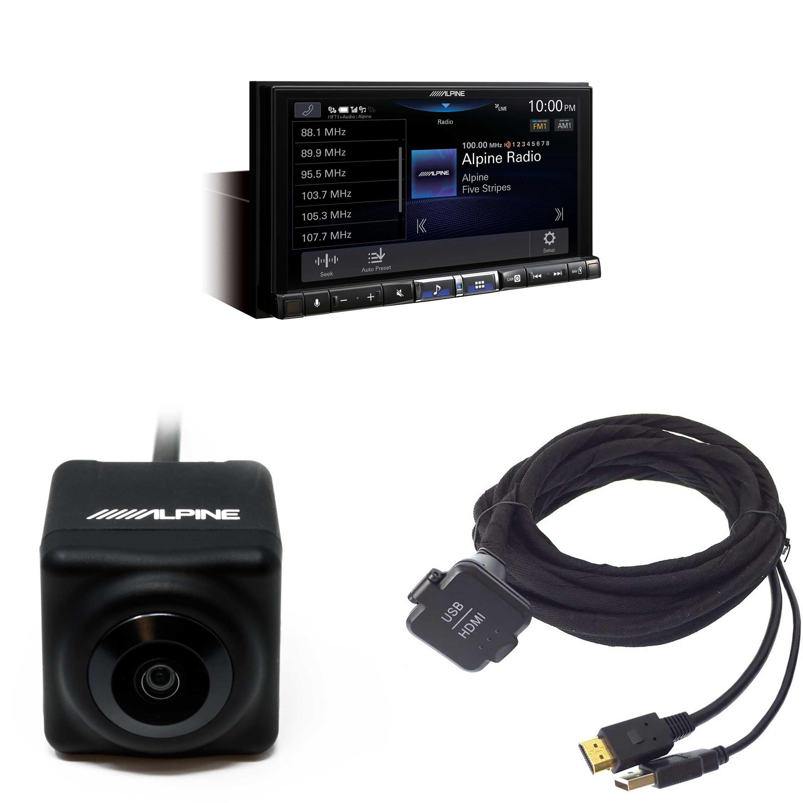 Alpine iLX-507, KCU-315UH USB / HDMI Extension Cable & HCE-C1100 Backup Camer…