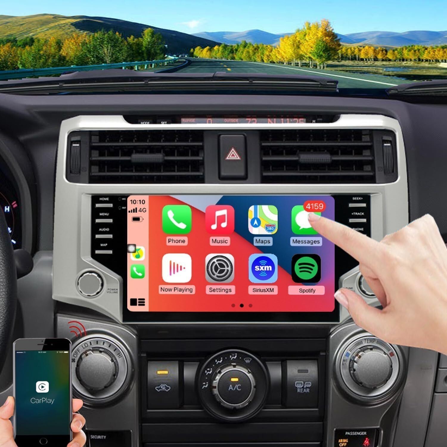 USED For Toyota 4Runner 2010-2021 Android Car Radio Stereo BT Carplay AHD GPS