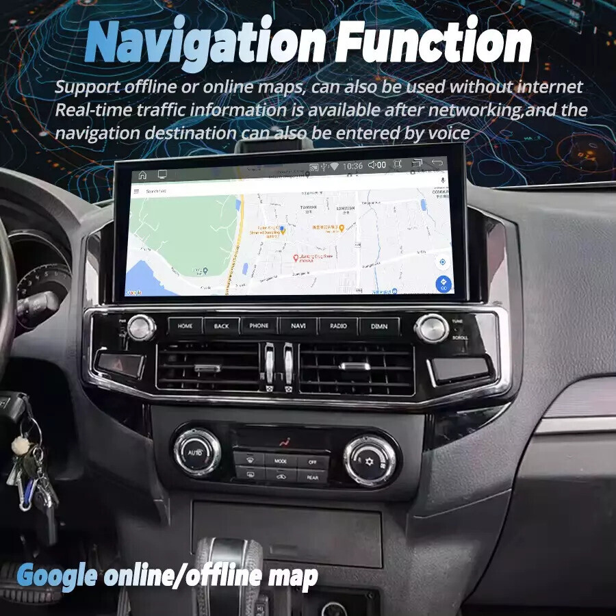 12.3″ HD Car Radio GPS Navi Android 4+32GB For 07-20 Mitsubishi Pajero V93 V97