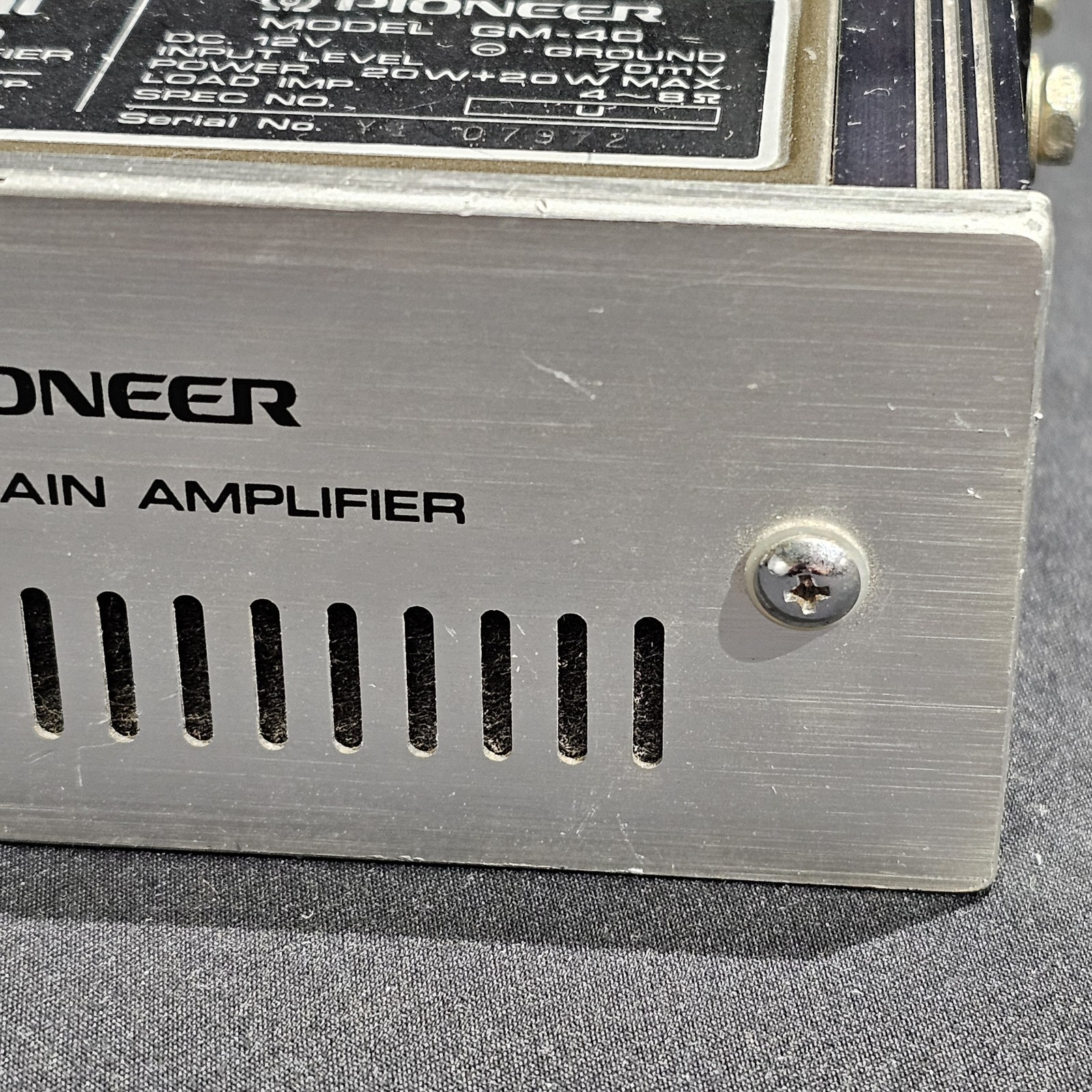 Vintage Pioneer KP-66G & GM-40 Component Cassette Deck & Amplifier AS-IS