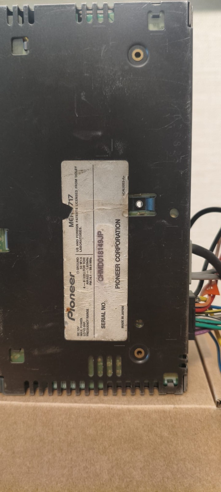 Pioneer Carrozzeria DEH-P717 1-DIN Car Audio Unit – For Parts/Restororation