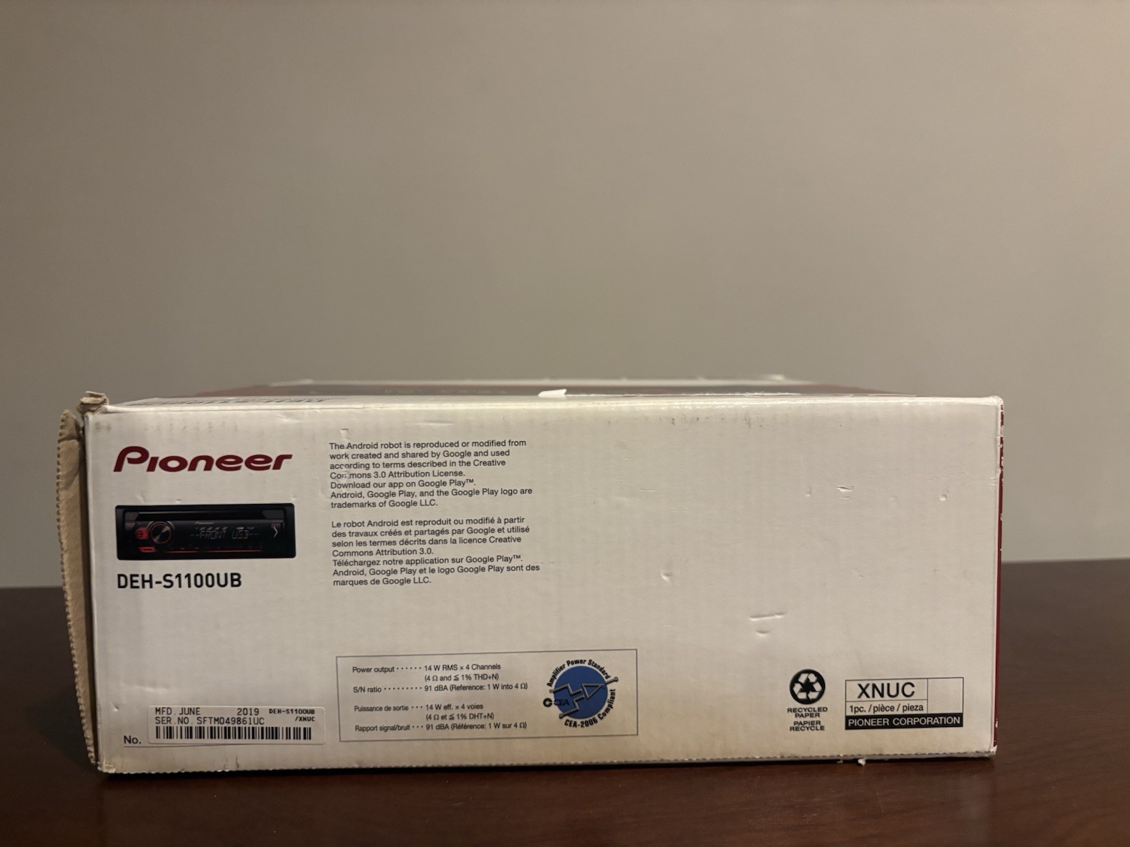 Pioneer ARC CD RDS Receiver DEH-S1100UB Android App Compatibility ~ BRAND NEW 👀