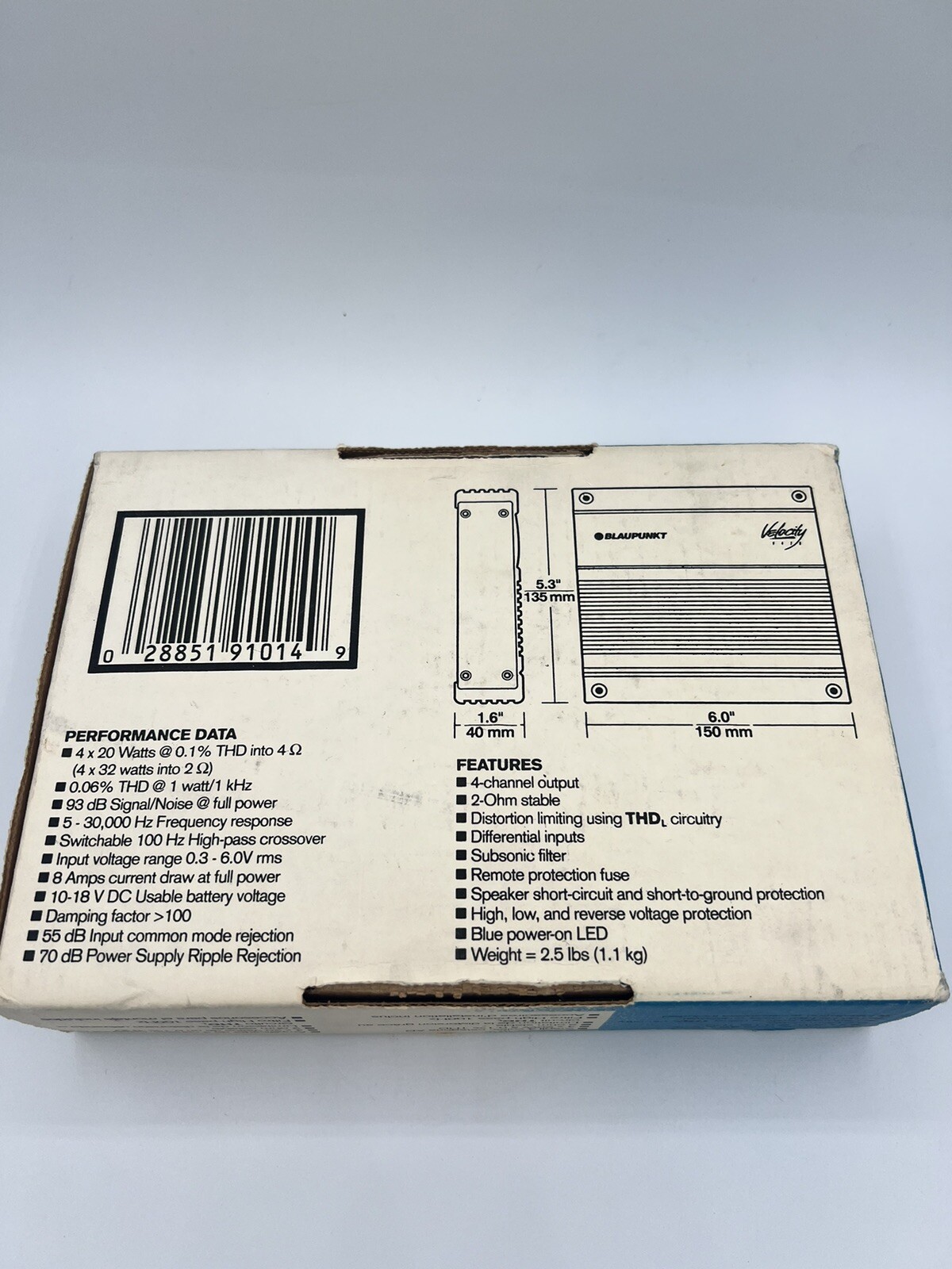 Blaupunkt Velocity V420 Amplifier. 420 Watt Brand New In Factory Box