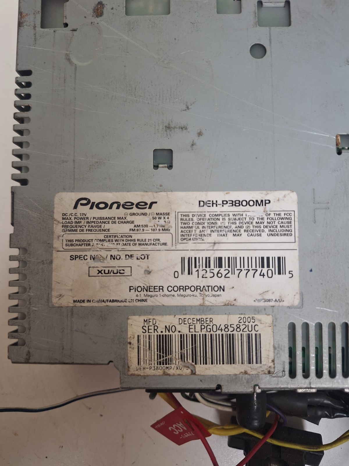 Pioneer DEH-P3800MP